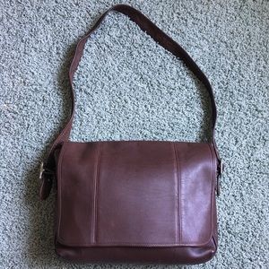 Coach leather messenger bag